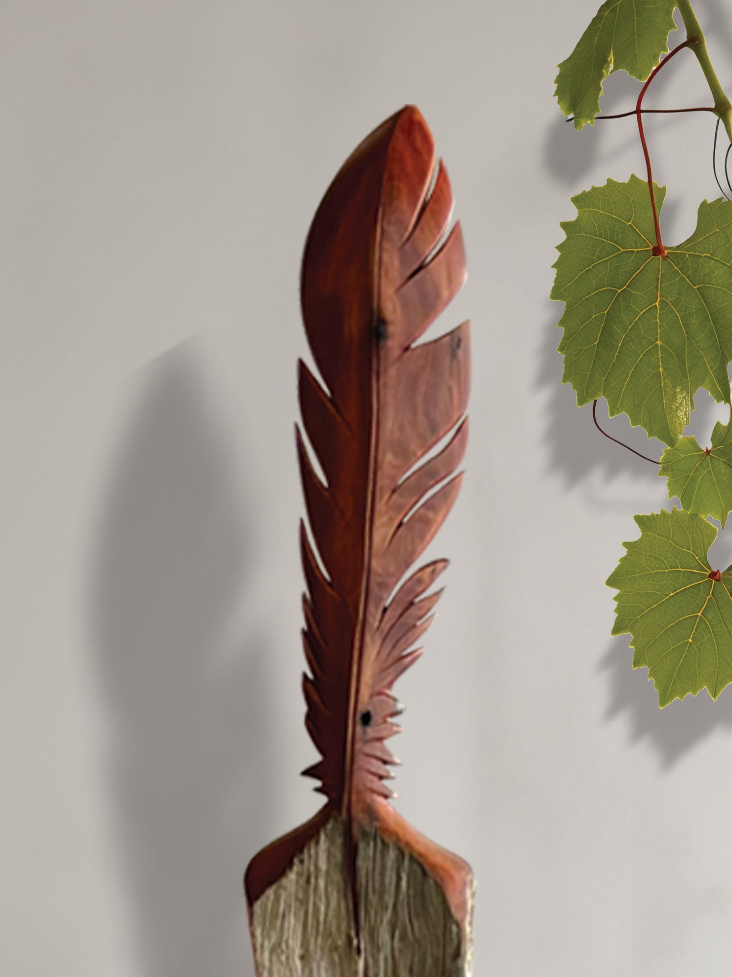 Kakapo Feather on Stand
