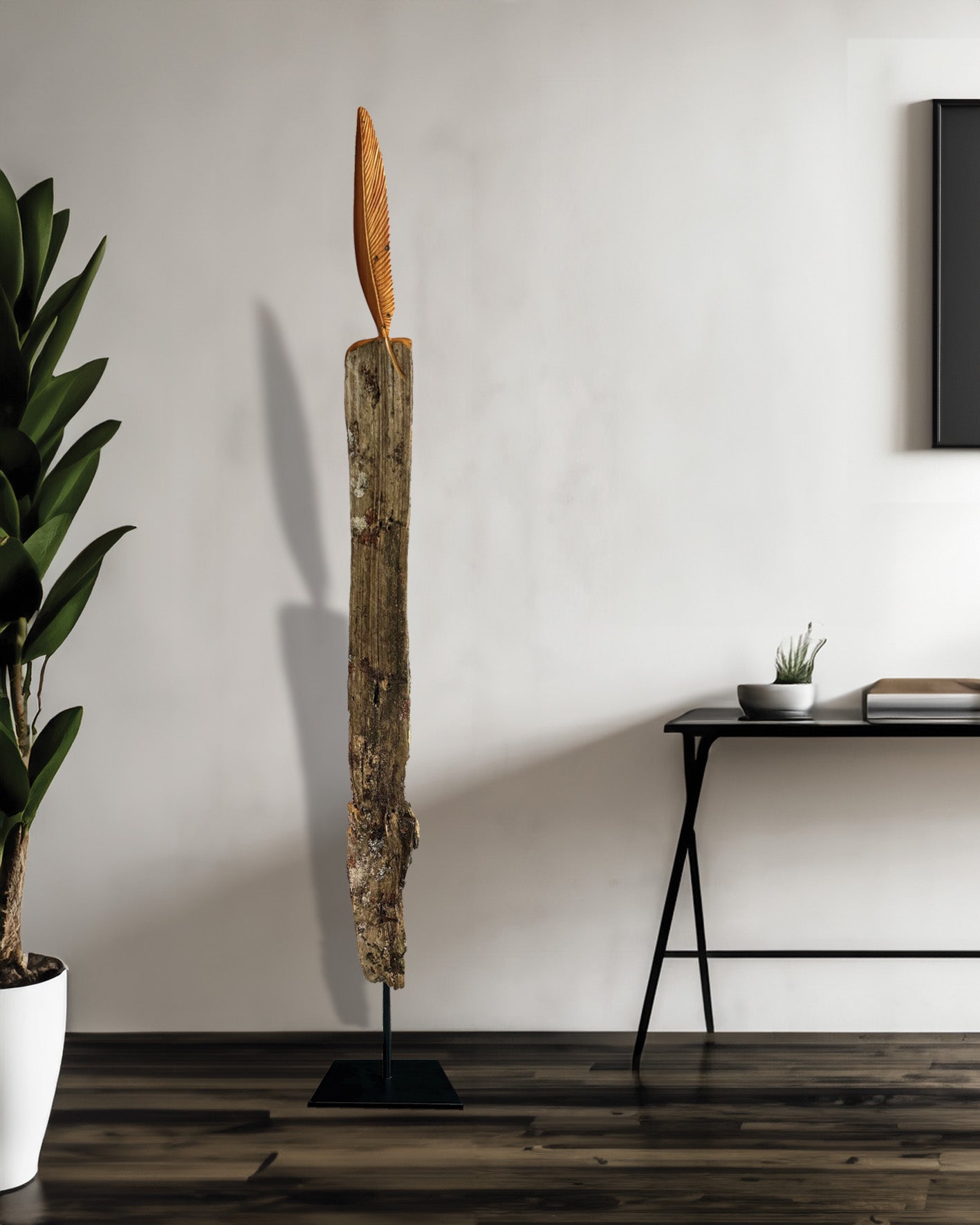 Tui Feather Art on Stand