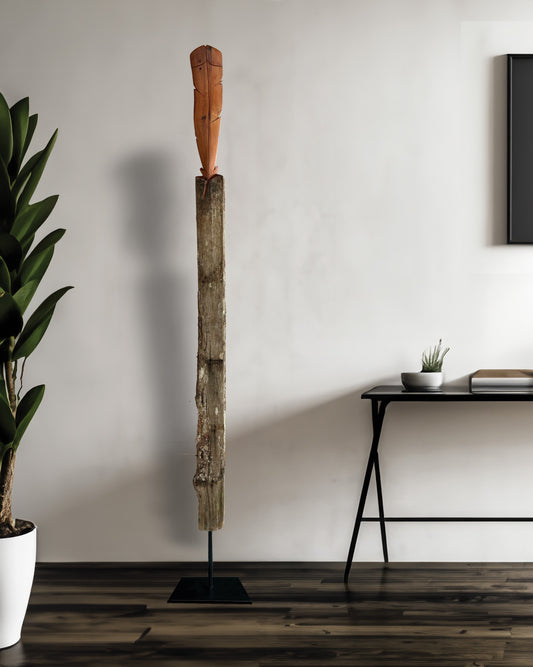 Huia Feather on Stand
