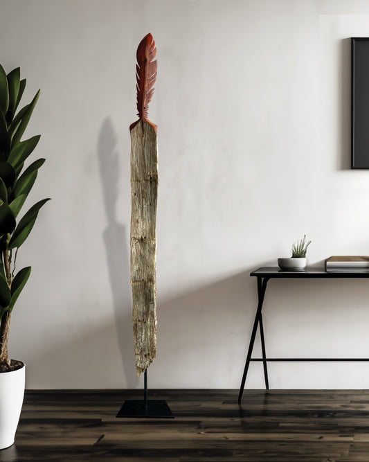 Kakapo Feather on Stand