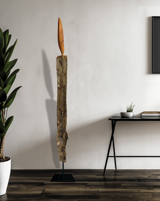 Tui Feather Art on Stand